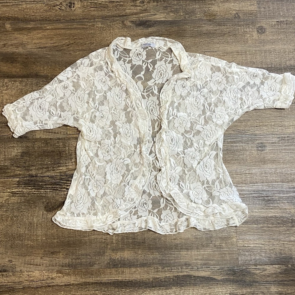 Cottagecore Lace Top Meavor Sheer Floral L Boho Fairycore Prairie Romantic Crop